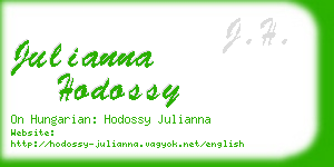 julianna hodossy business card